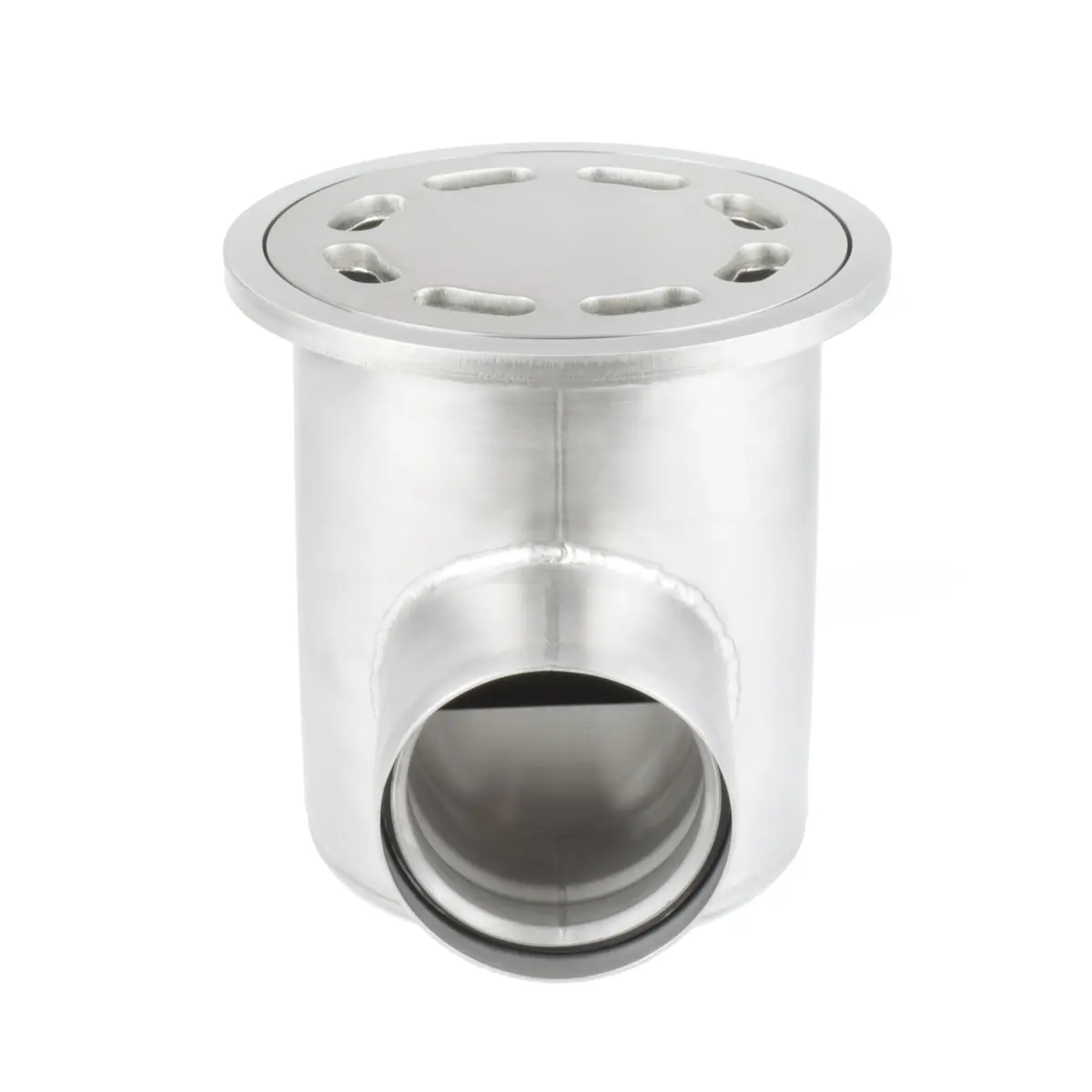 Wpust boczny okrągły z pokrywą płytową z otworami