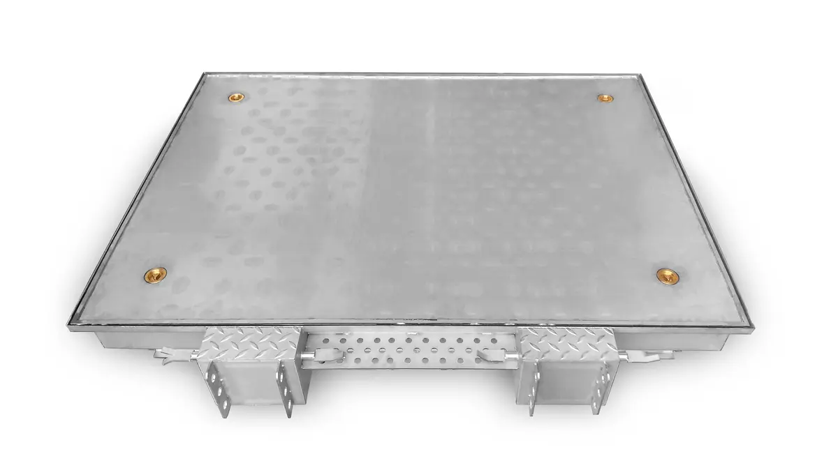 nierdzewny właz profesjonalny jednoczęściowy z pokrywą do wypełnienia asfaltem lub żywicą