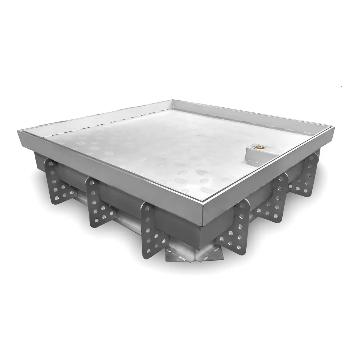 Nierdzewny właz inspekcyjny profesjonalny z pokrywą pod kostkę brukową lub beton