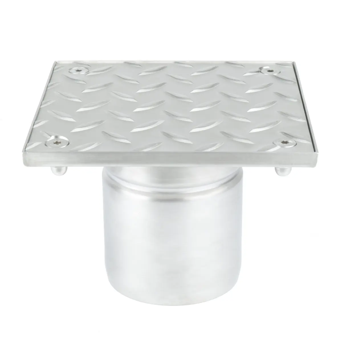 Rewizja nierdzewna pionowa z pokrywą ryflowaną przykręcaną