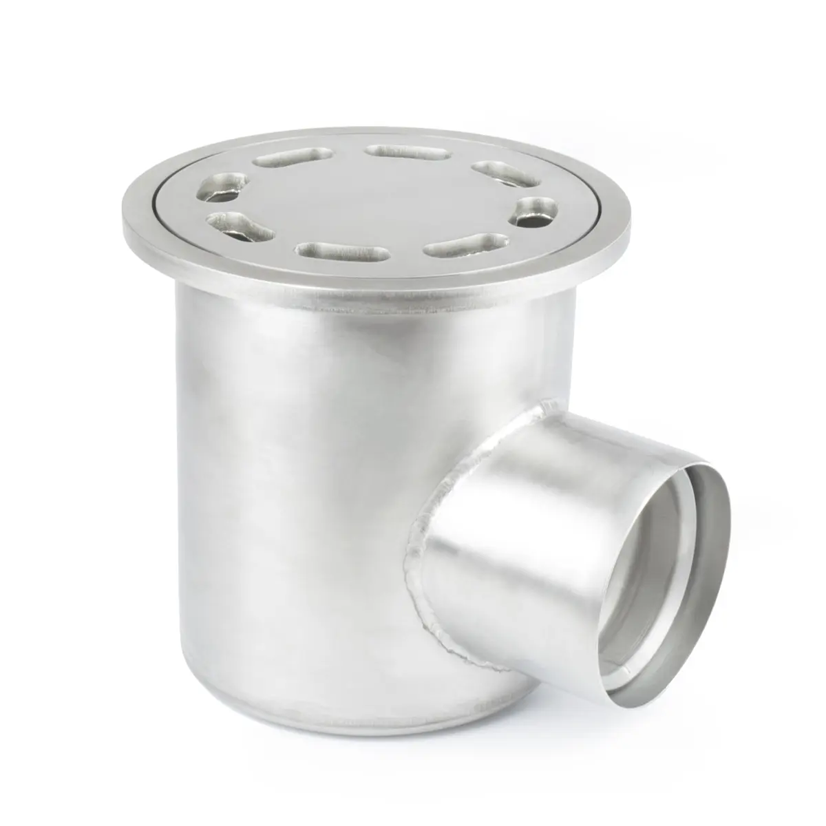 Wpust boczny okrągły z pokrywą płytową z otworami