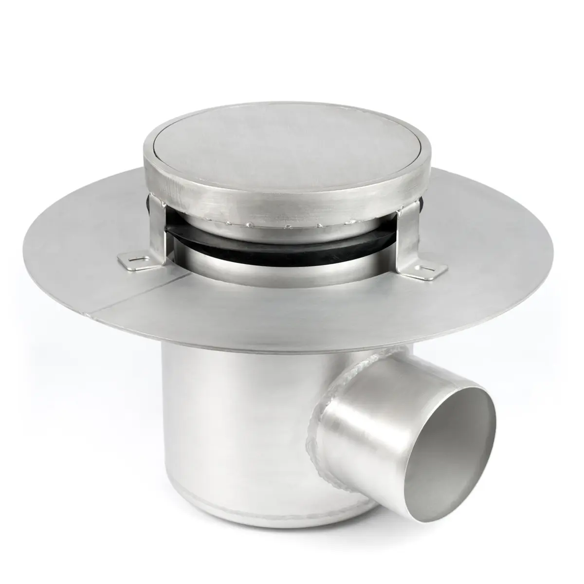 Wpust boczny okrągły dwuczęściowy z pokrywą szczelną