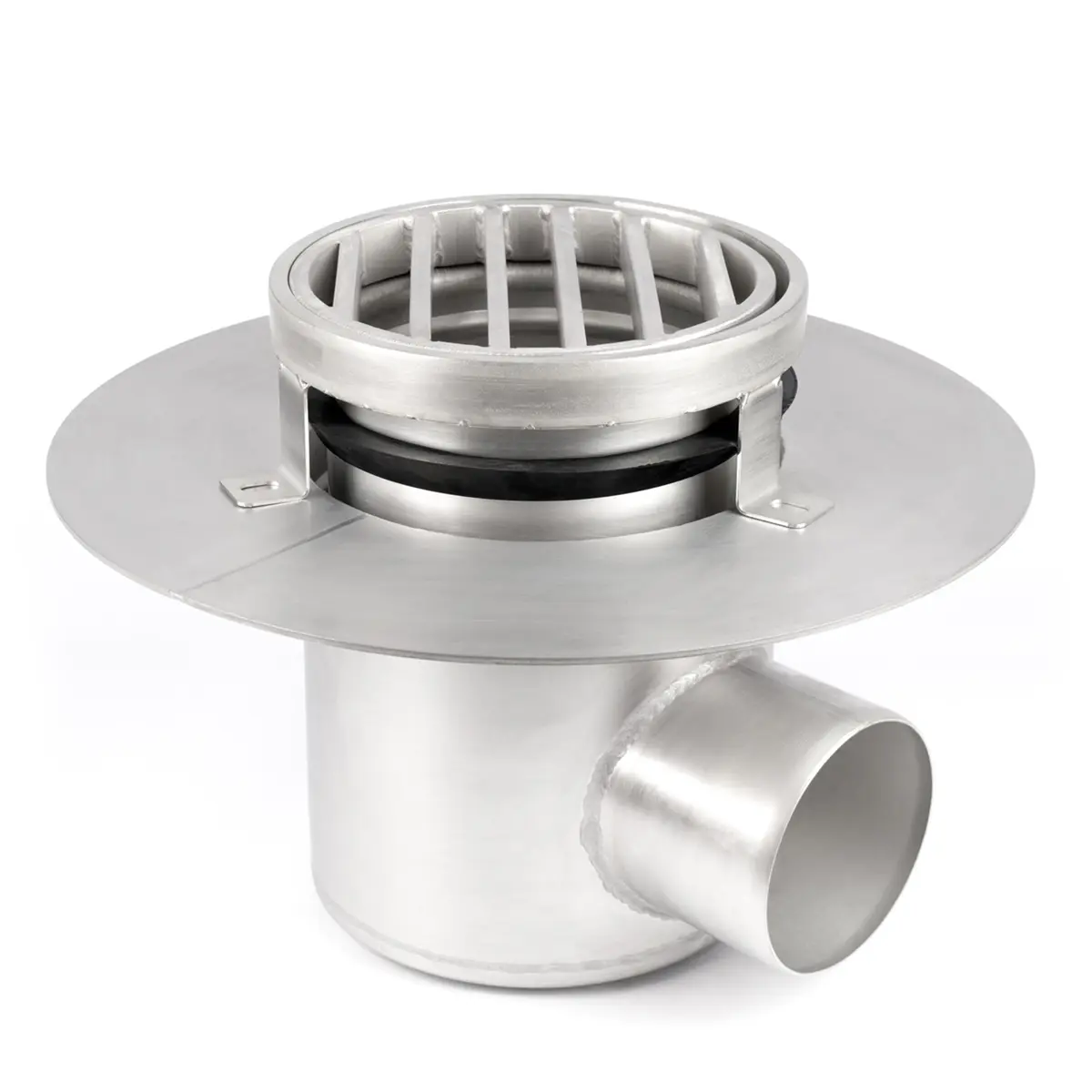 Wpust boczny okrągły dwuczęściowy z pokrywą drabinową
