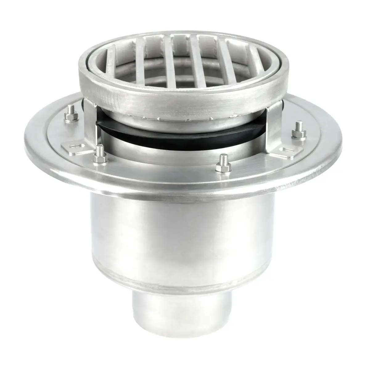 Wpust dolny dwuczęściowy okrągły z pokrywą drabinową 