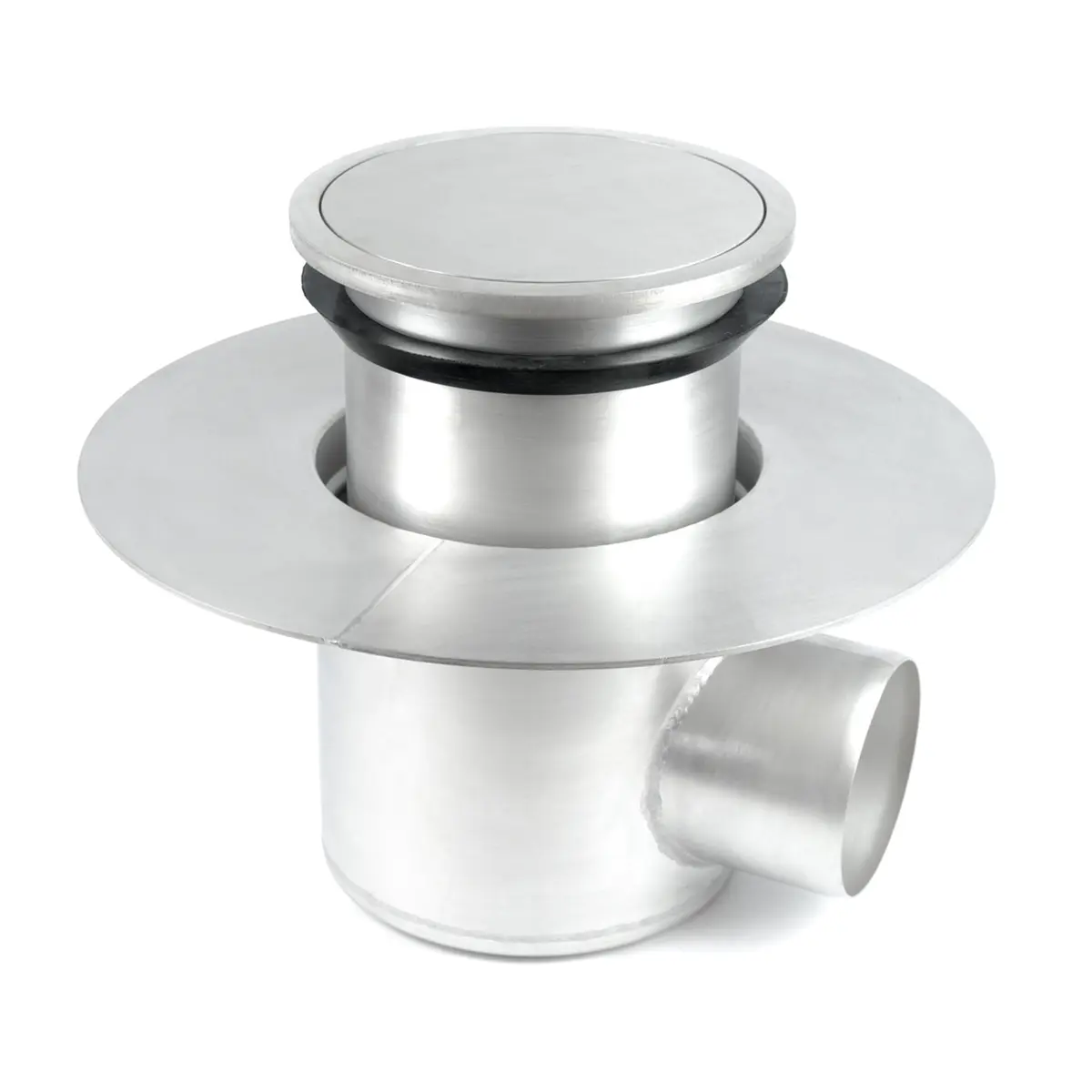 Wpust boczny okrągły dwuczęściowy z pokrywą płytową szczelną