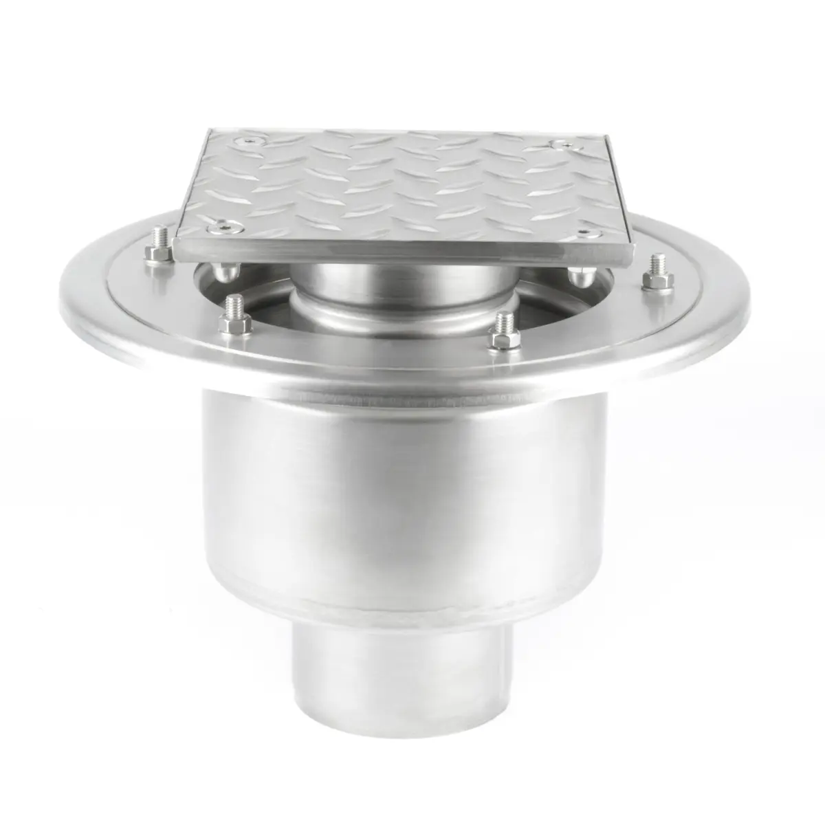 Rewizja nierdzewna dwuczęściowa dolna z pokrywą ryflowaną