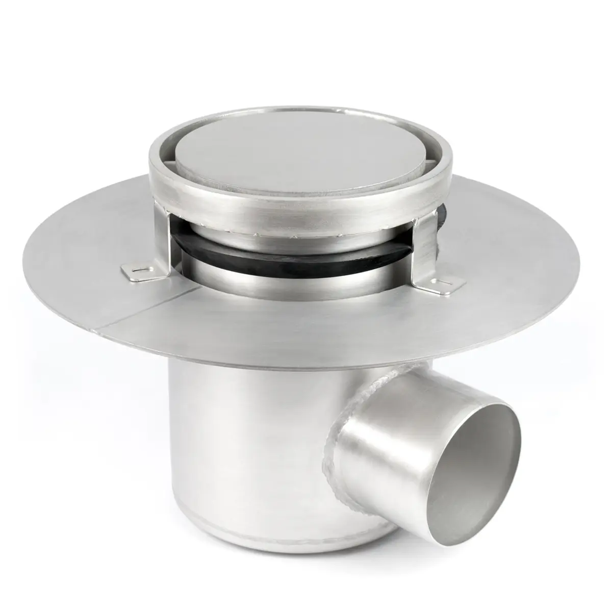 Wpust boczny okrągły dwuczęściowy z pokrywą płytową